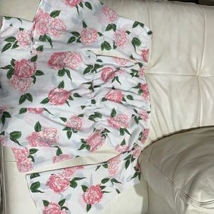 Large street wear society romper with pink flowers